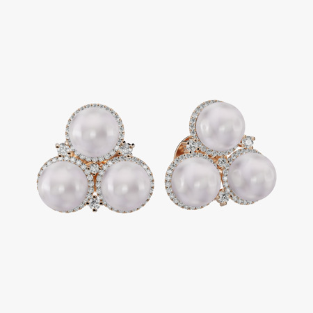 Sovina Pearl and Diamond Earrings